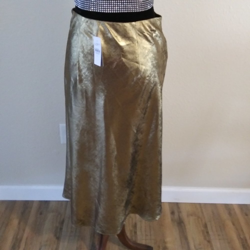 LOFT Long Golden Woman Skirt